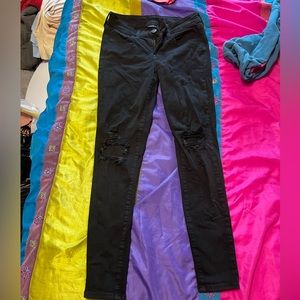 American eagle ripped kneed black jeans